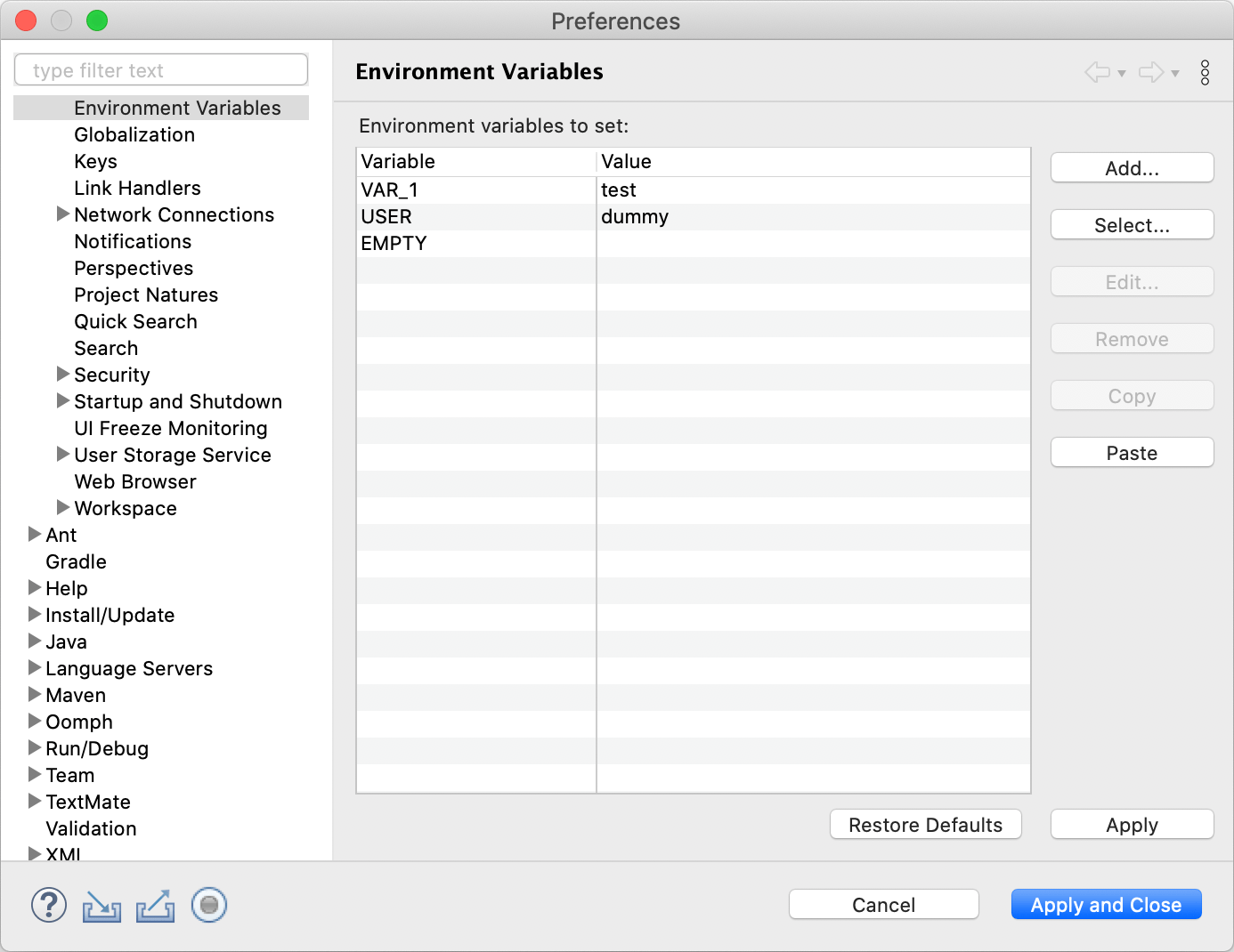 GitHub JorisAerts/EclipseEnvironmentVariables Allows you to add
