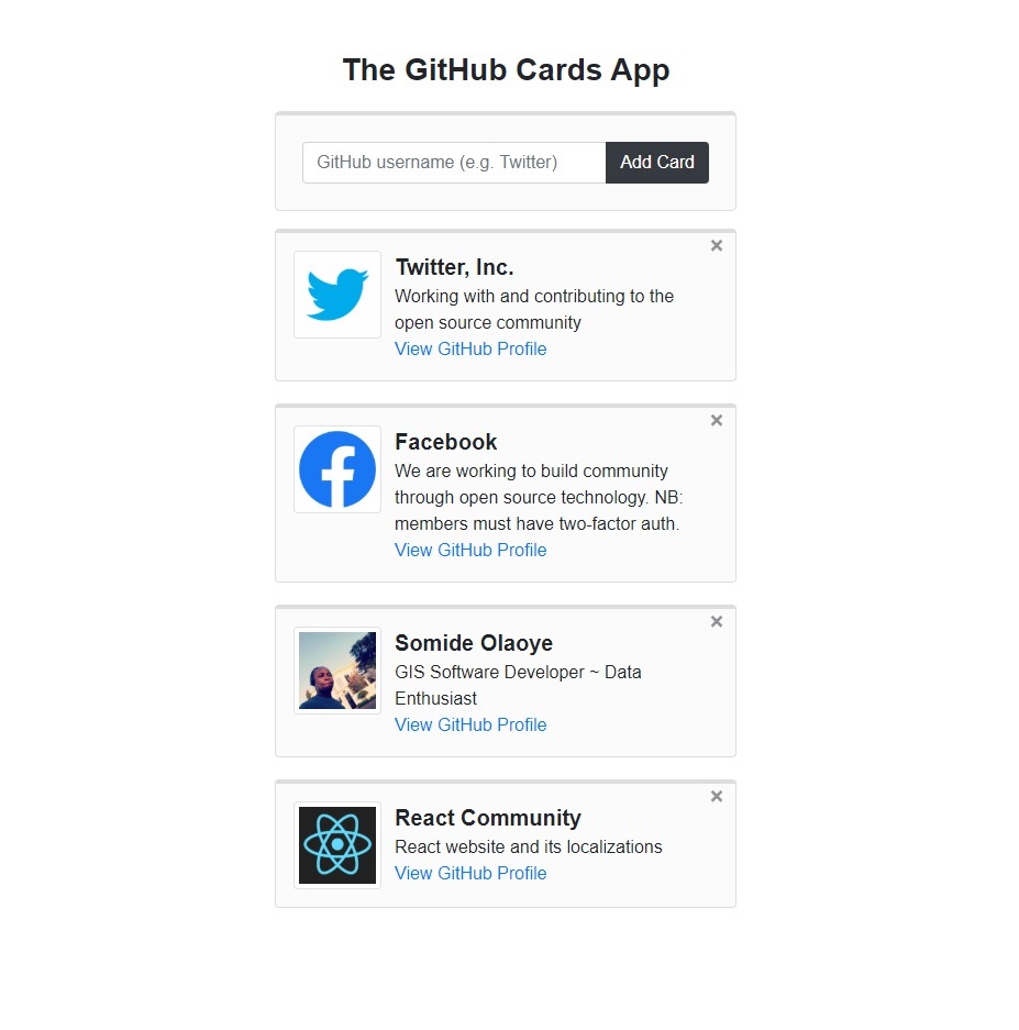 GitHub Kamparia/githubcardappreactdemo Development of GitHub