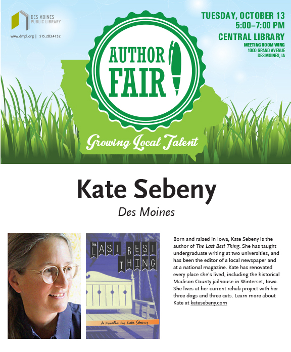 Iowa Author Fair Kate Sebeny Virtual