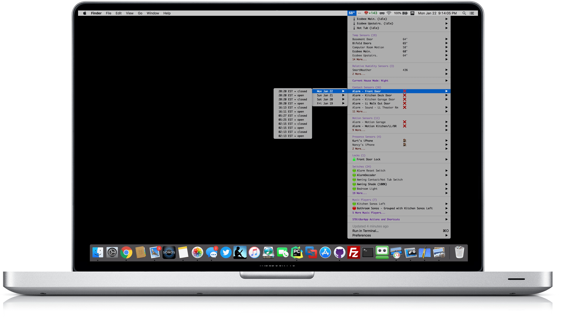 GitHub KurtSanders/HubitatXbar Hubitat → Xbar