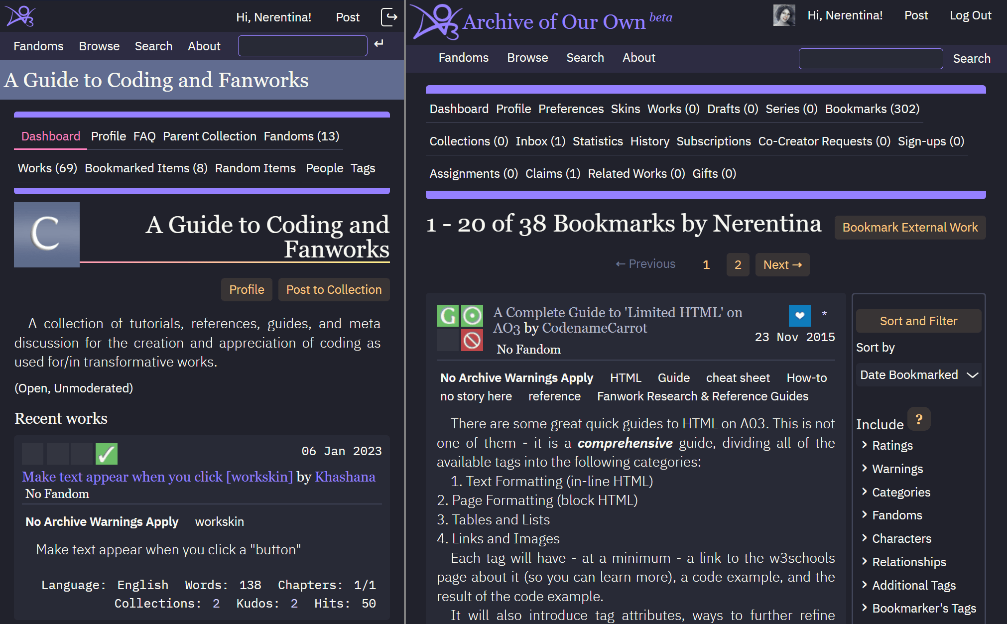 Dracula theme for AO3 Chapter 1 Nerentina No Fandom [Archive of