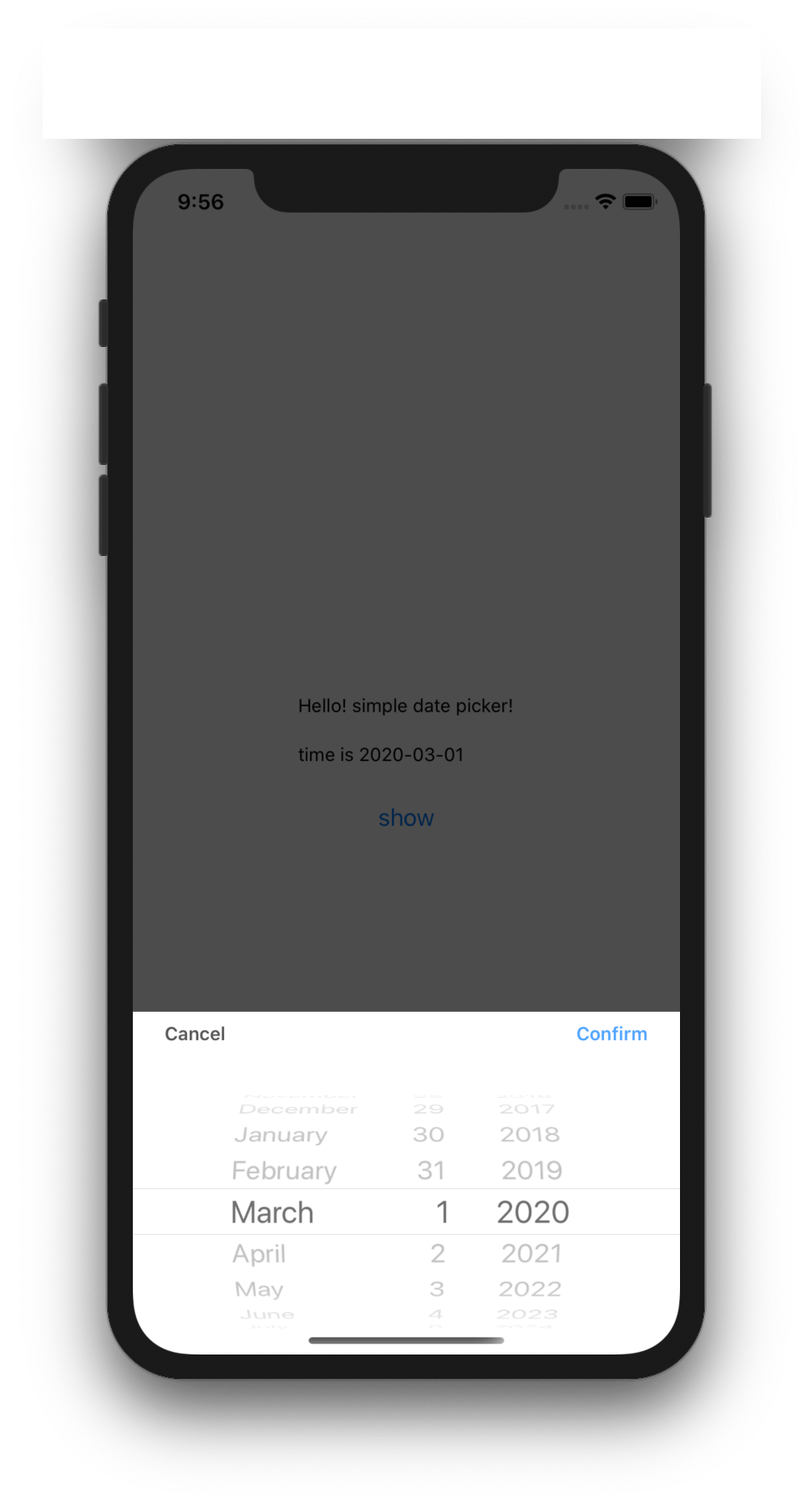 simplereactnativedatepicker npm