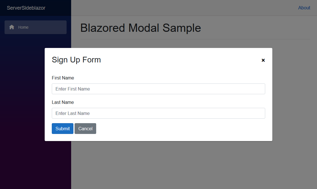 Blazor Modal Dialog