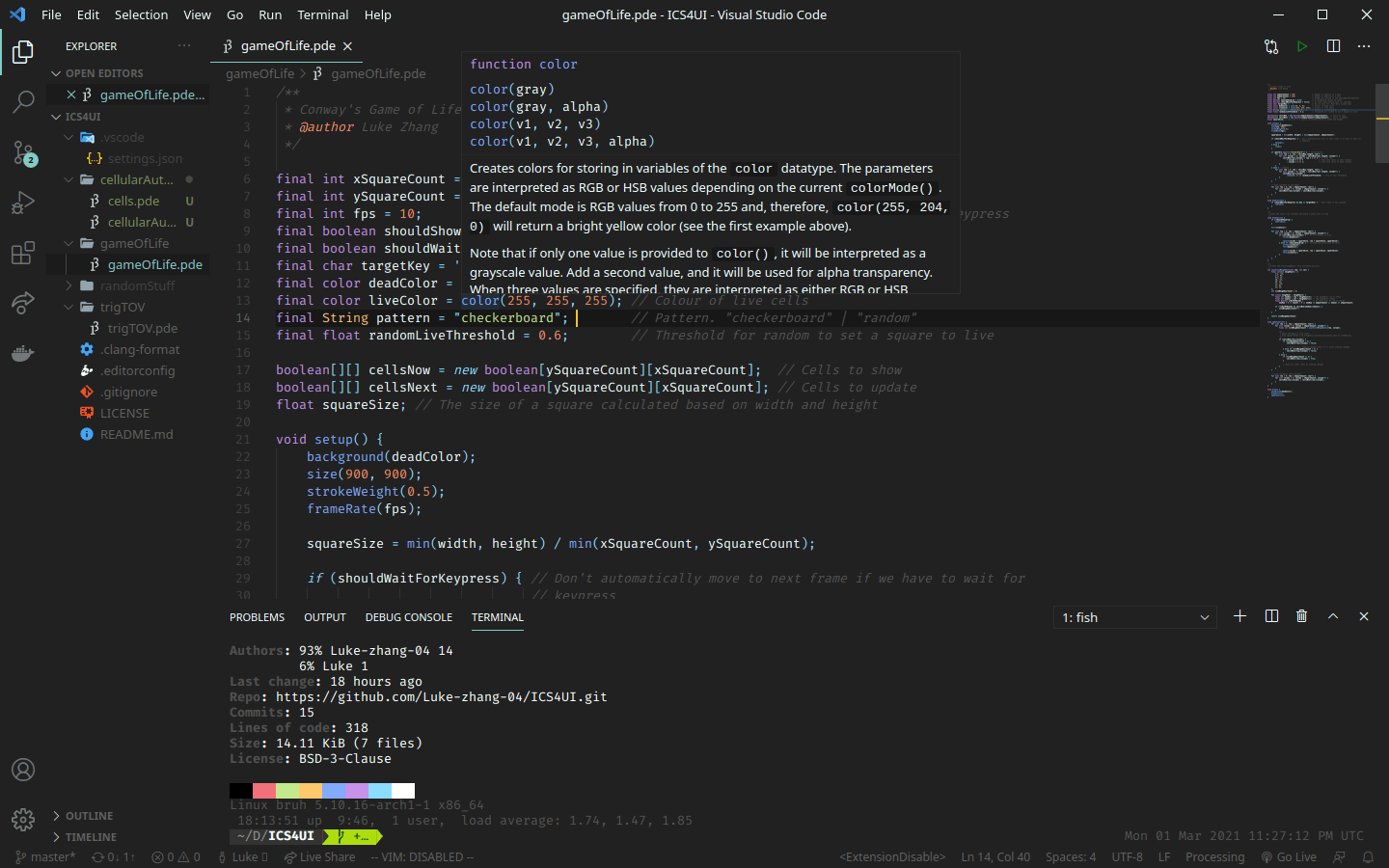 Processing VSCode Visual Studio Marketplace