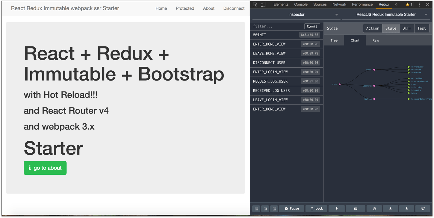 React Redux Immutable pack Ssr Starter