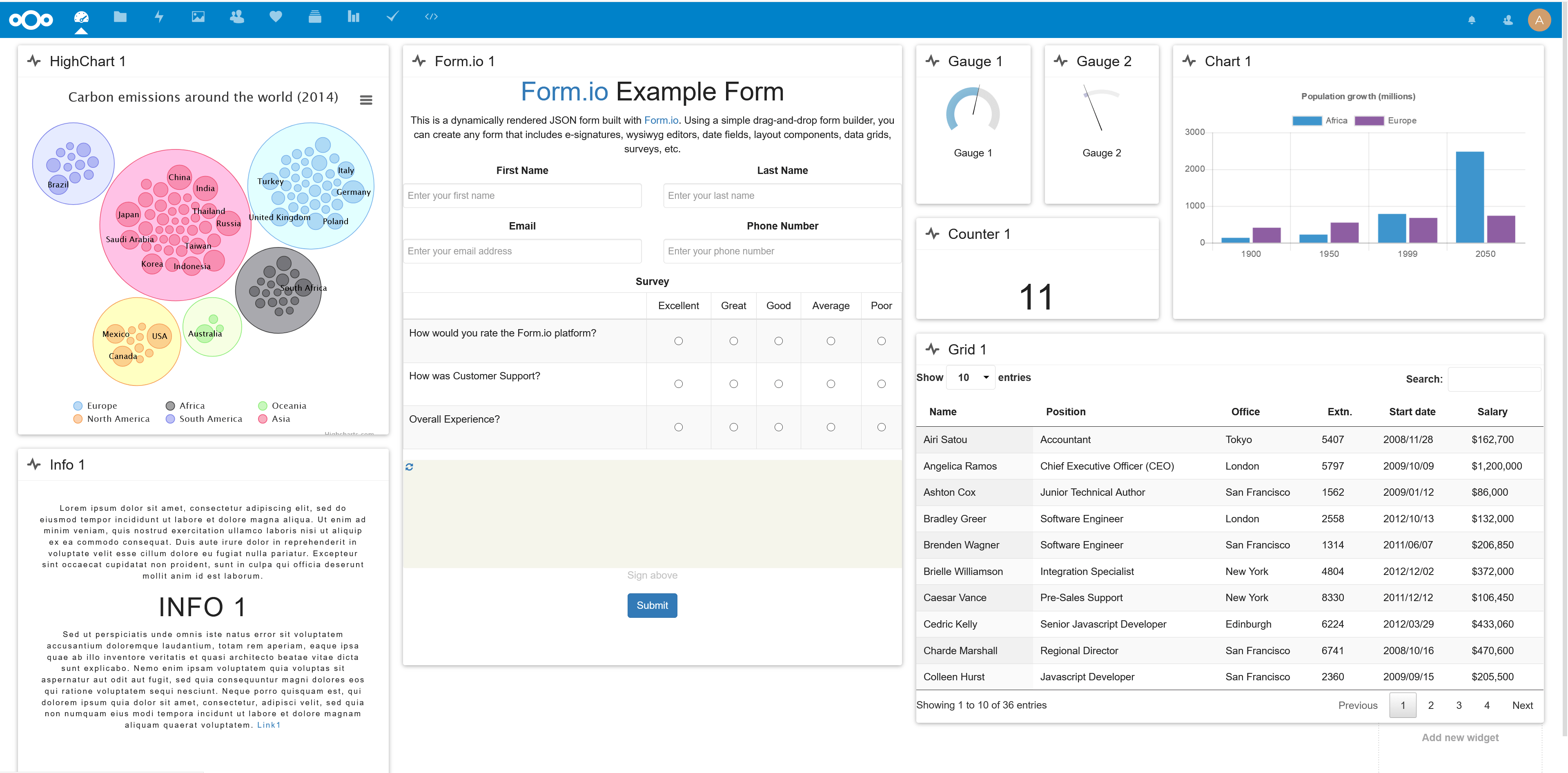 DashboardCharts Apps App Store Nextcloud