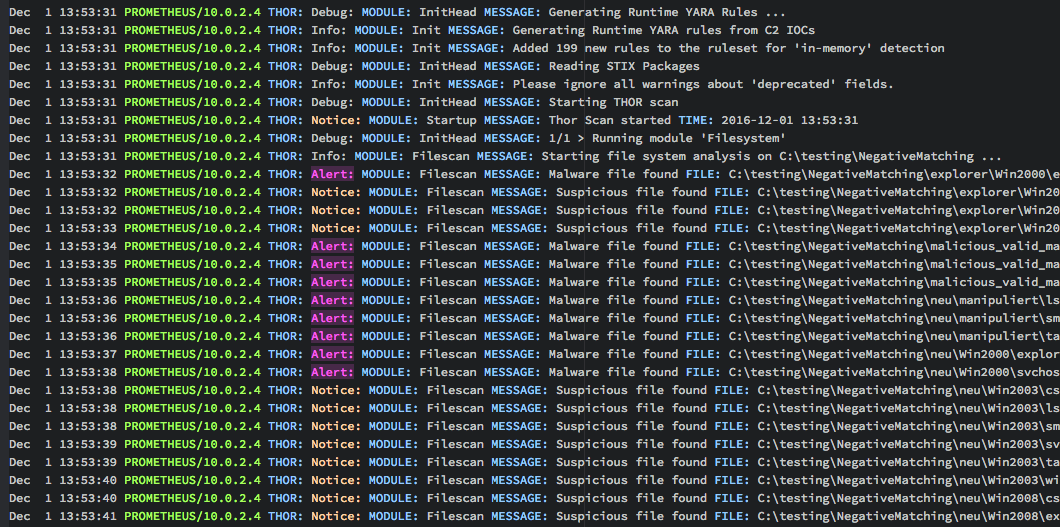 GitHub Neo23x0/languagethor Syntax Theme for THOR APT Scanner log files