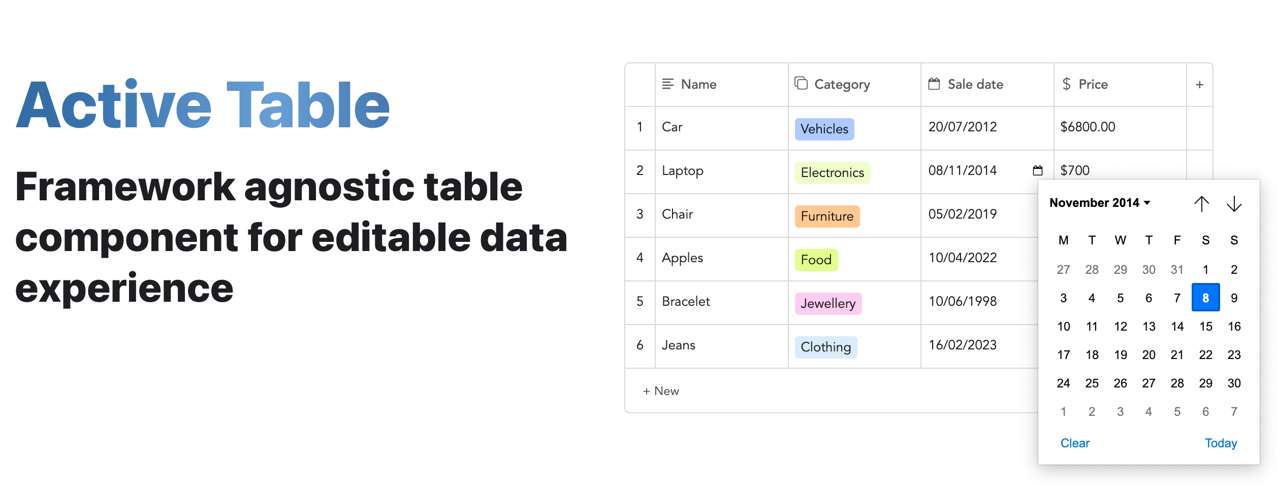 activetable npm