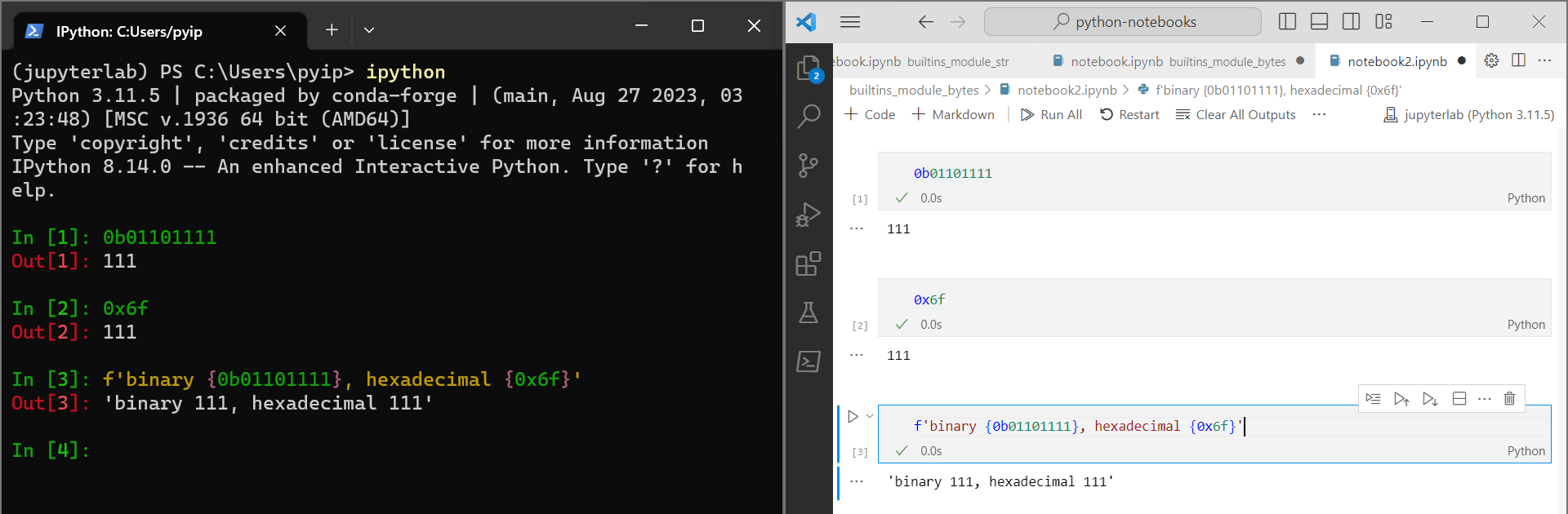 Syntax Highlighting 0b and 0x Prefix · Issue 14202 · ipython/ipython