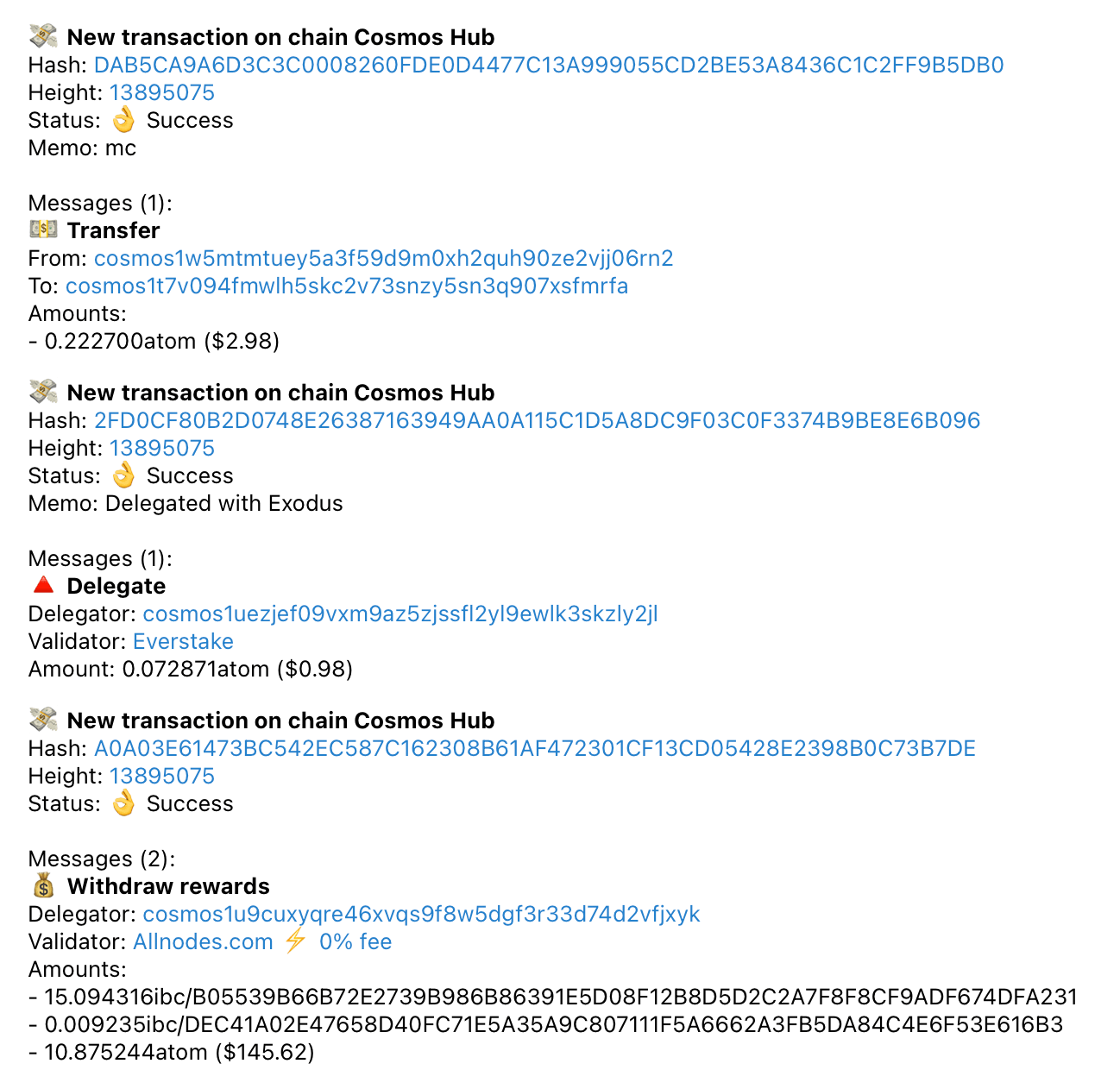 GitHub QuokkaStake/cosmostransactionsbot Track any transactions