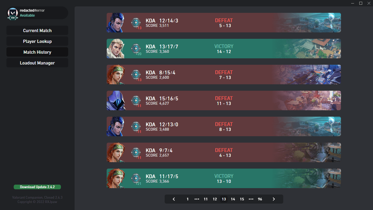 GitHub See others ranks, parties, loadouts