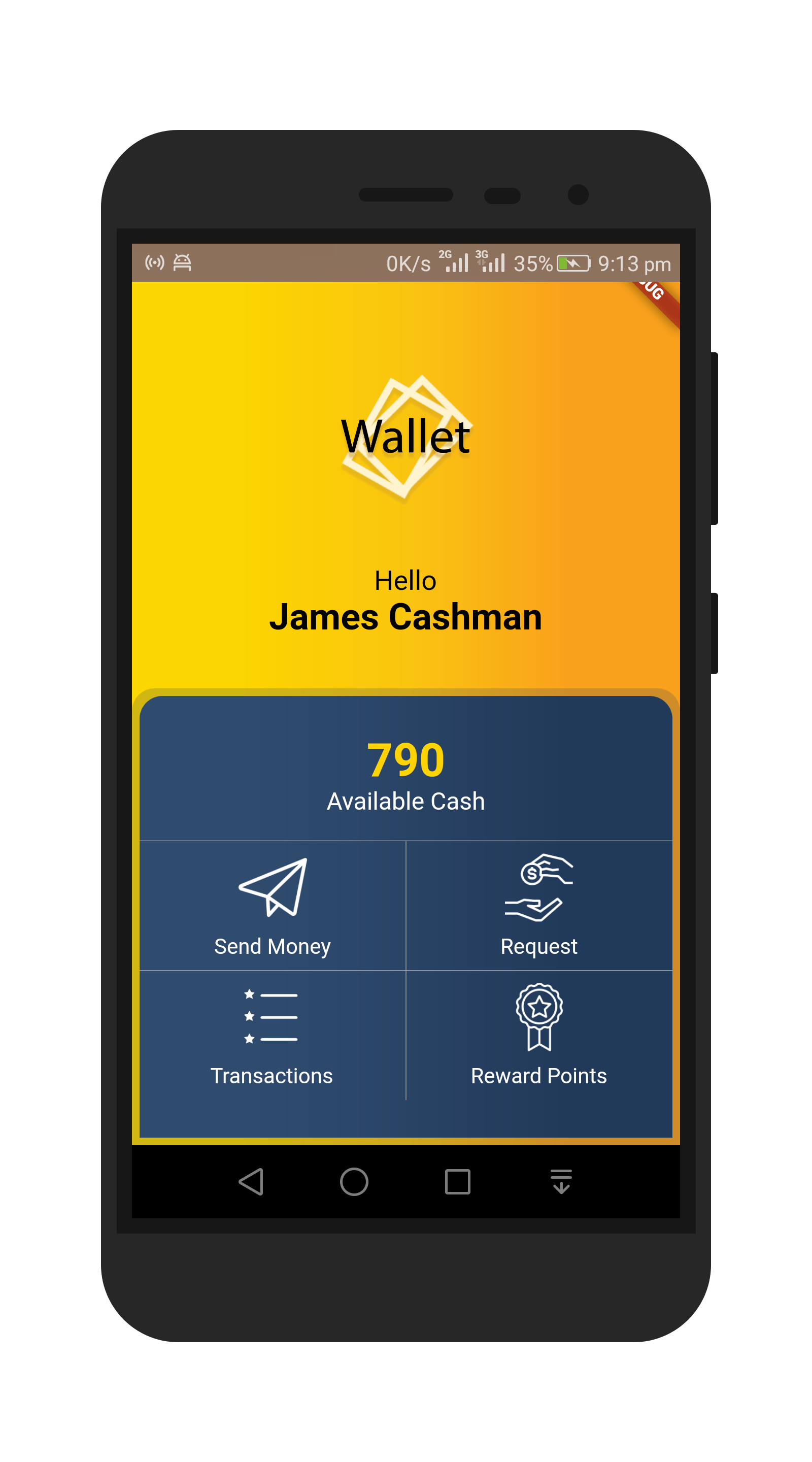 An implementation of Wallet Ui Design on