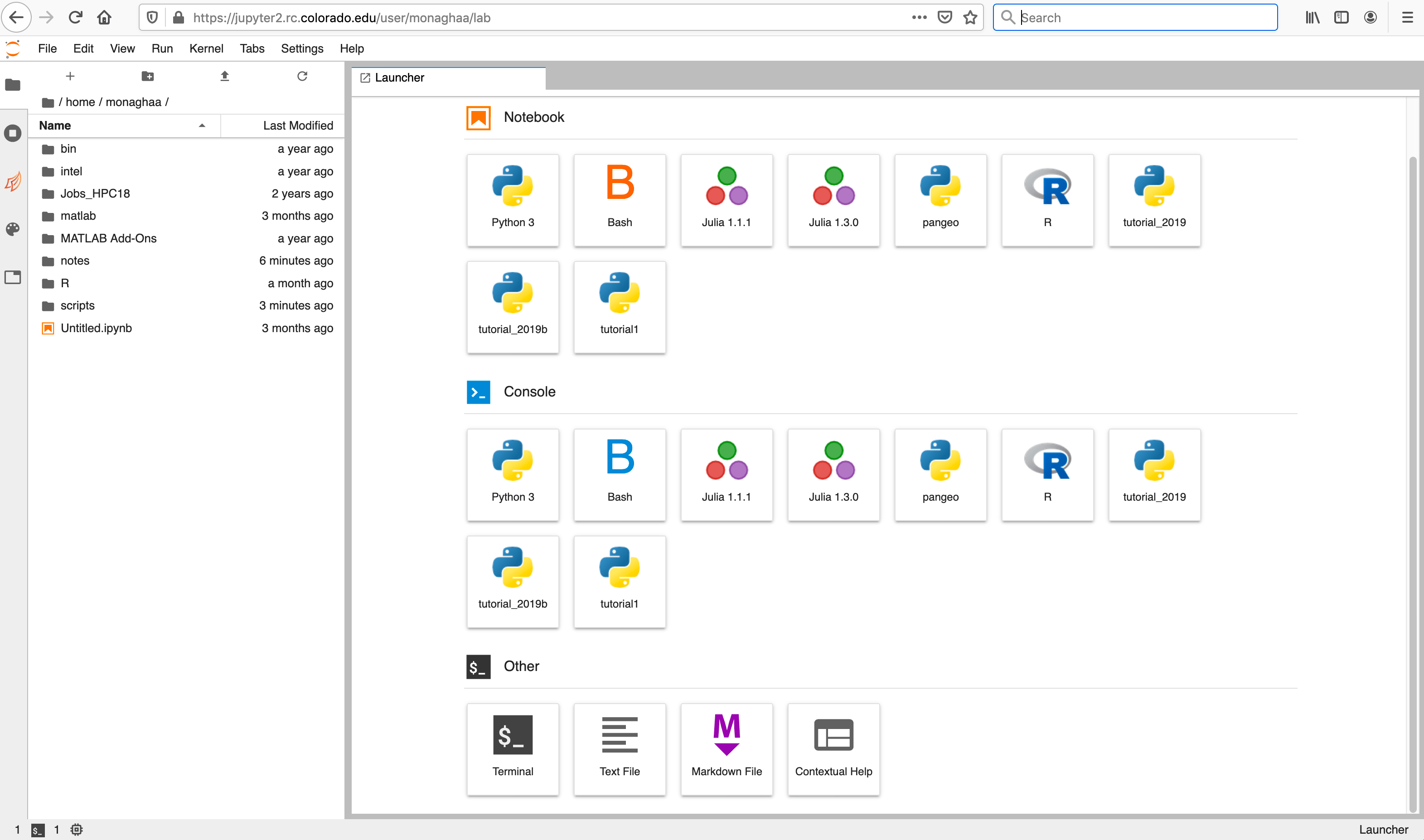 JupyterHub — Research Computing University of Colorado Boulder