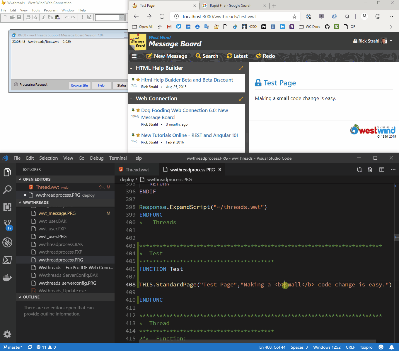 Using BrowserSync to live refresh Server Side HTML and Script Changes