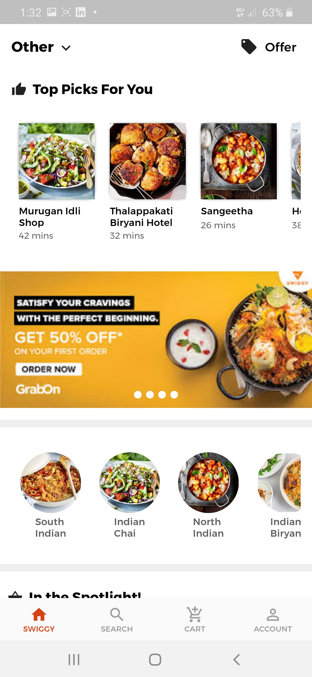 A UI clone of a famous food ordering app called Swiggy built using Flutter