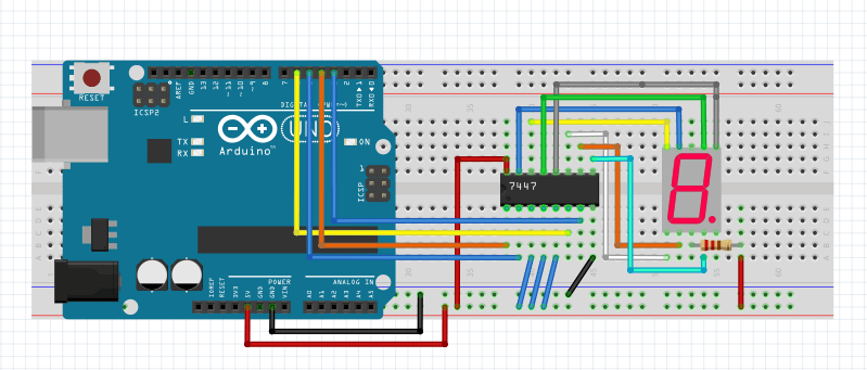Bcd To 7 Segment Display Using Ic 7448 Circuit Diagram