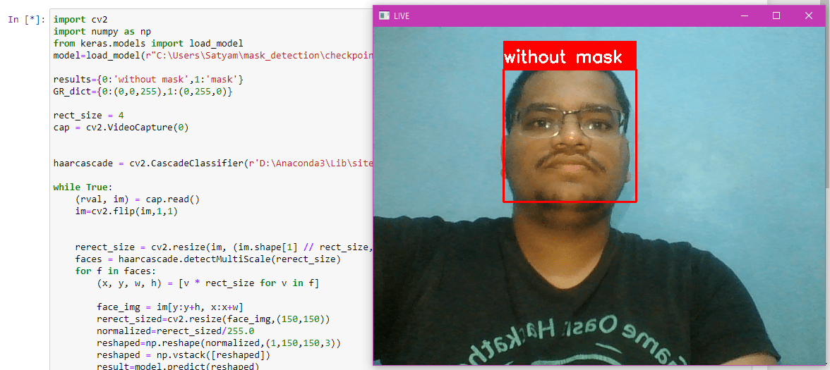 GitHub SatyamOzaR/mask_detection_using_TensorFlow_Keras_openCV This