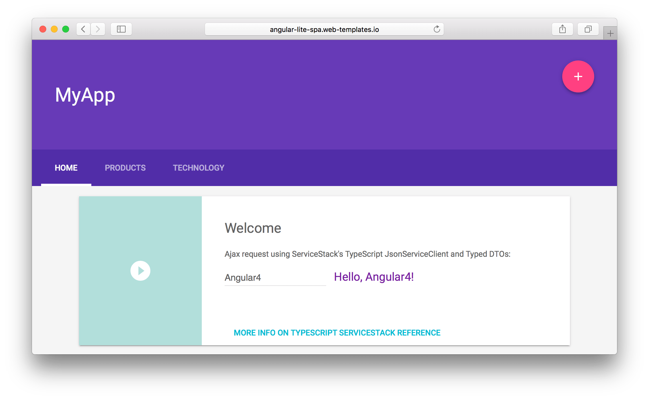 GitHub LegacyTemplates/angularlitespa 6.0 Angular 4 Material