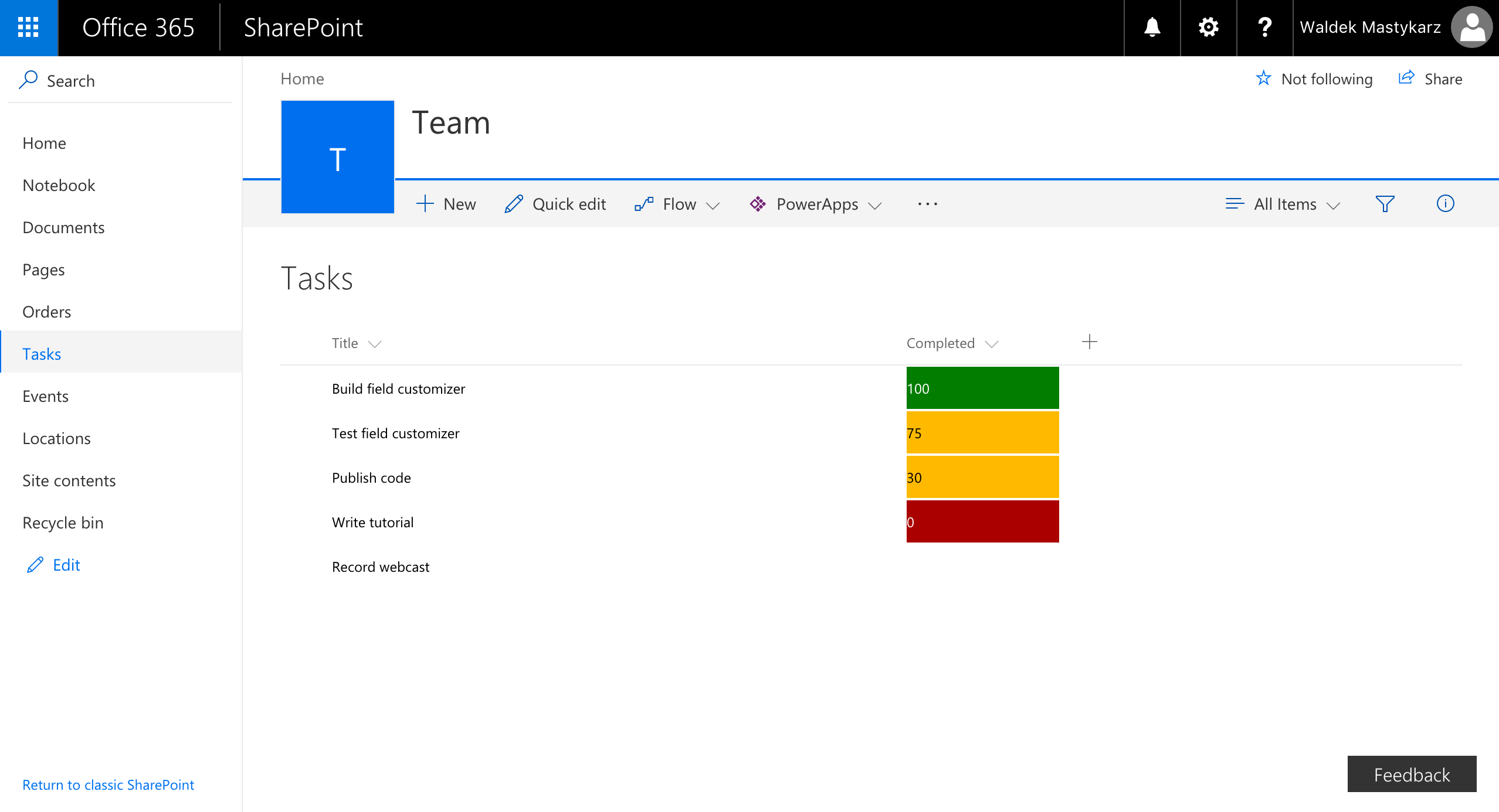 SharePoint Framework extensions samples Waldek Mastykarz