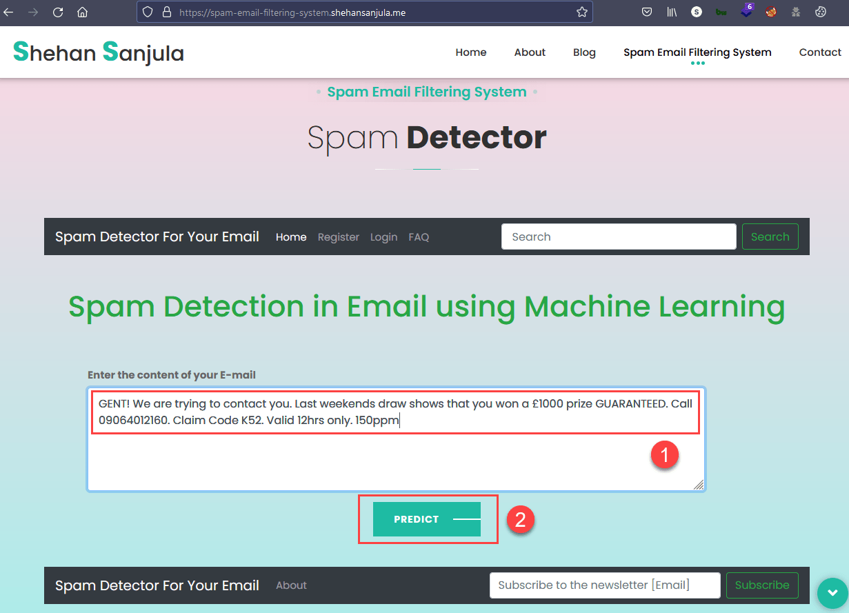 GitHub ShehanSanjula/SpamEmailFilteringSystemPublic Endtoend
