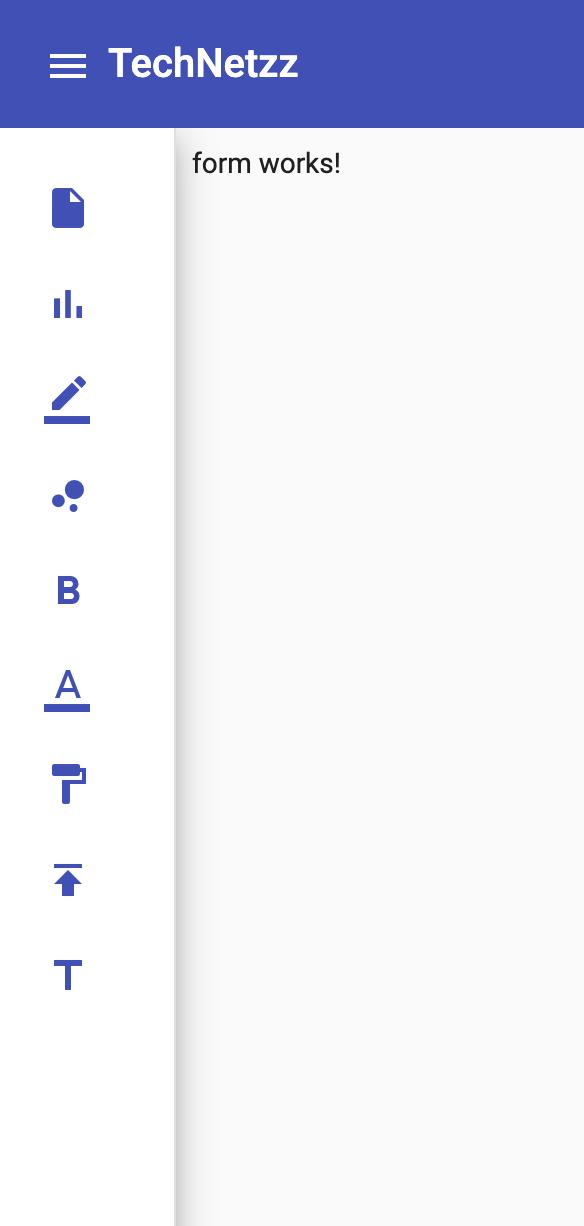 How to create a responsive Angular material side nav