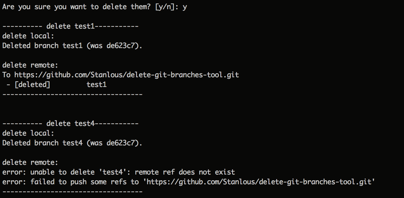 GitHub Stanlous/deletegitbranchestool A tool to delete local and