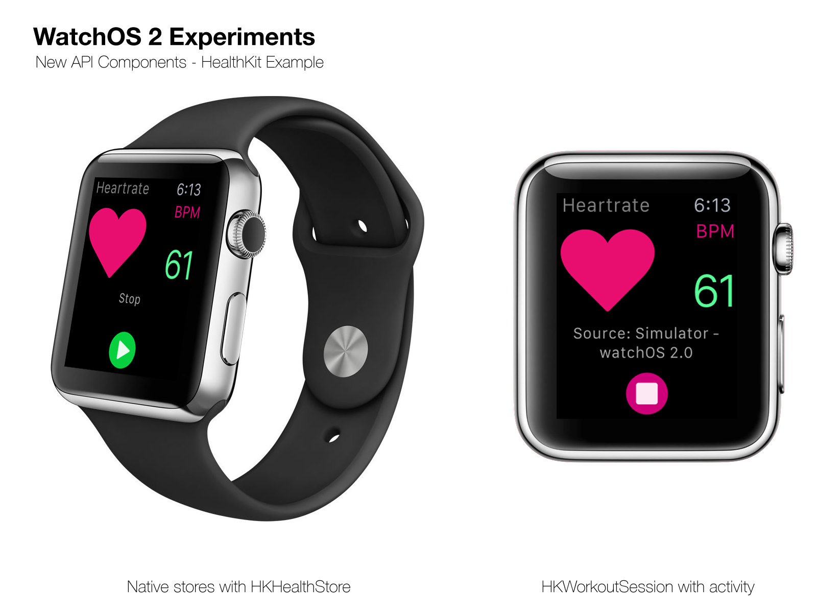 GitHub Sweefties/WatchOS2NewAPIHealthKitHeartReateExample WatchOS