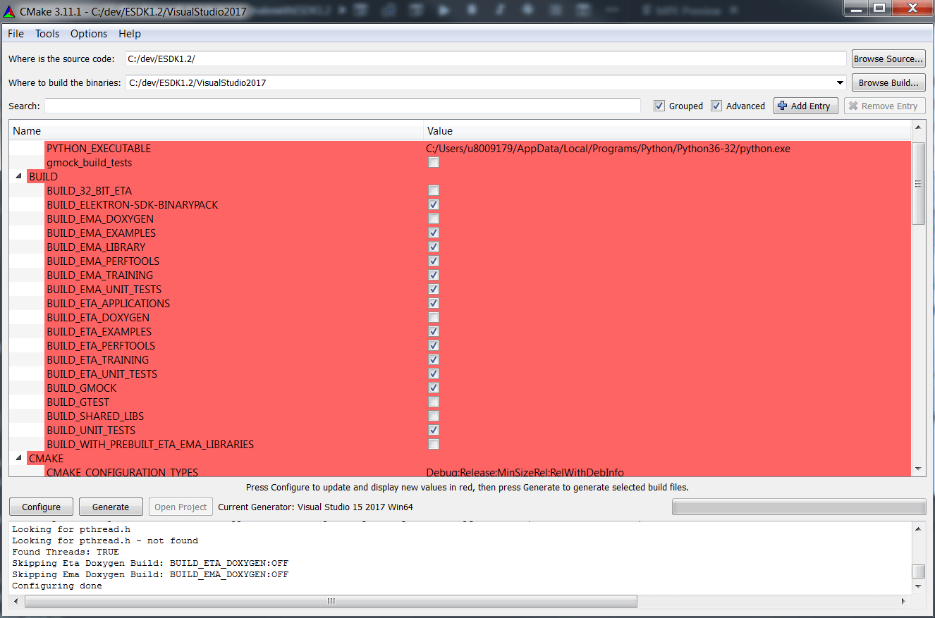 Using CMake and CMake GUI with Elektron SDK C++ 1.2 DEVELOPER COMMUNITY