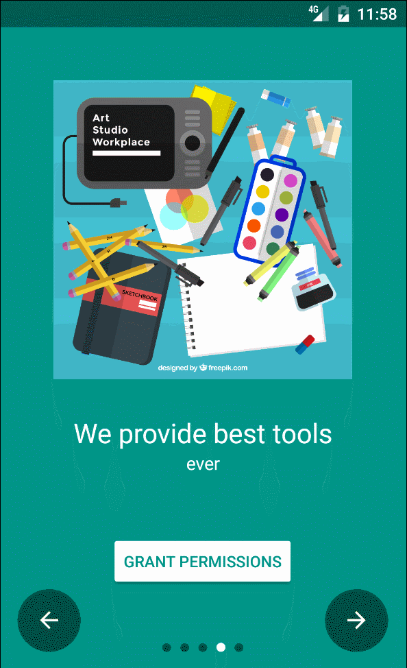 The Android Arsenal Showcase Views Android Material Intro Screen