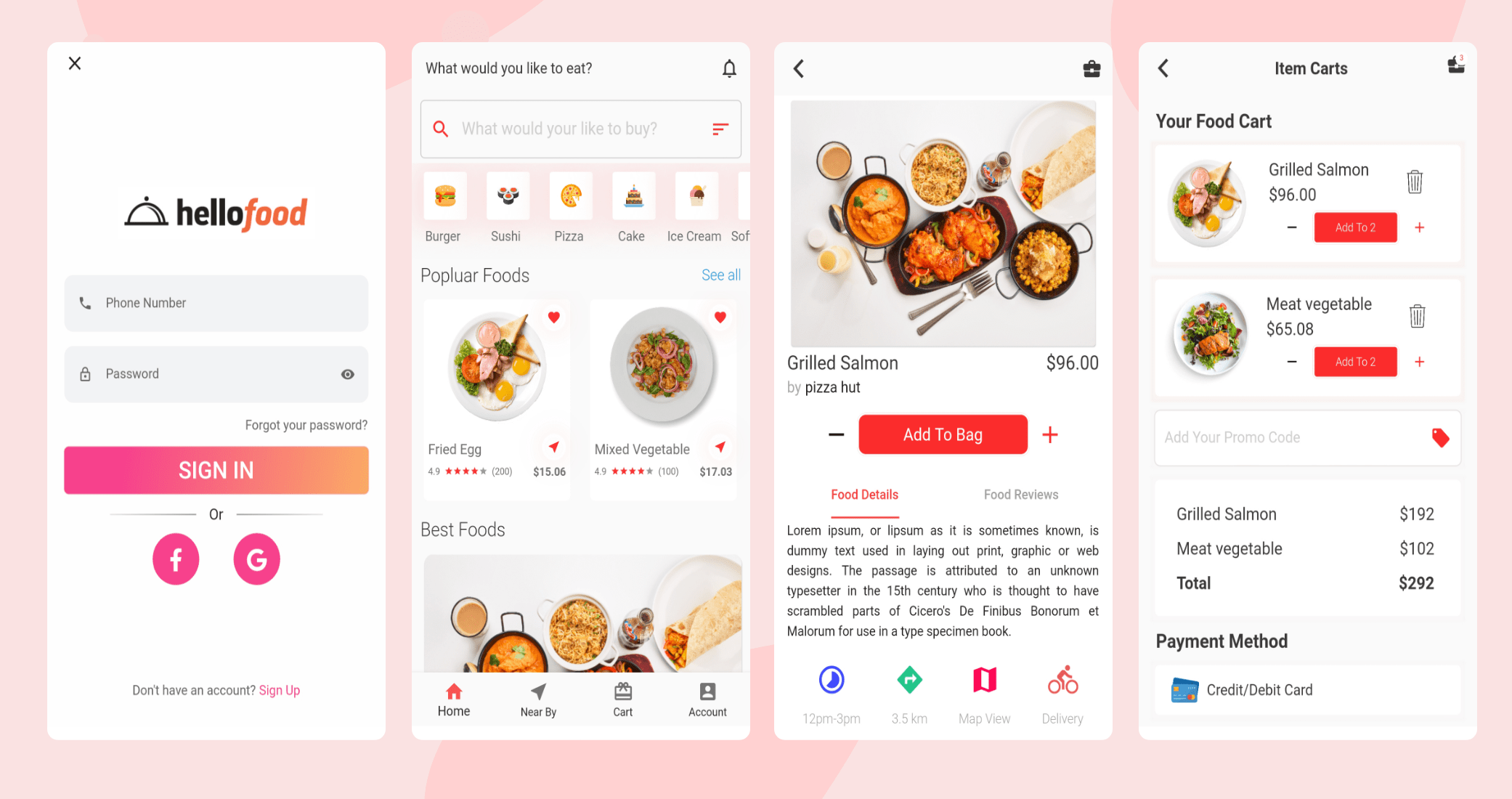 Flutter Food Delivery App Ui