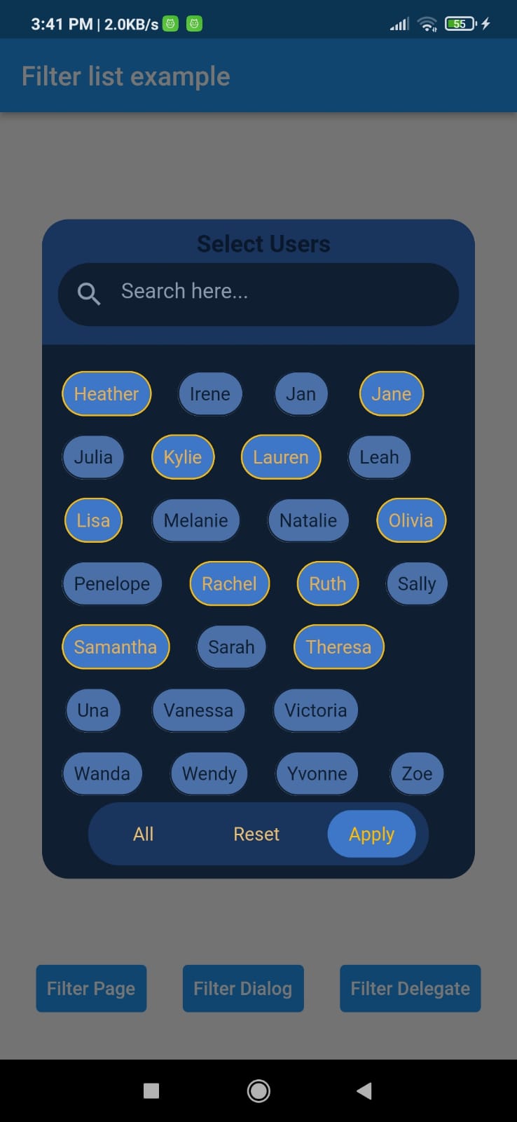 filter_list Flutter package