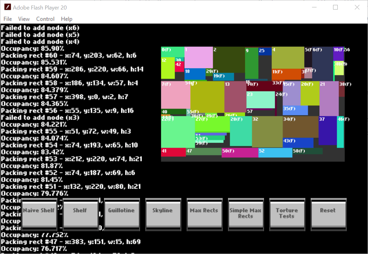 Rectangle Bin Packing