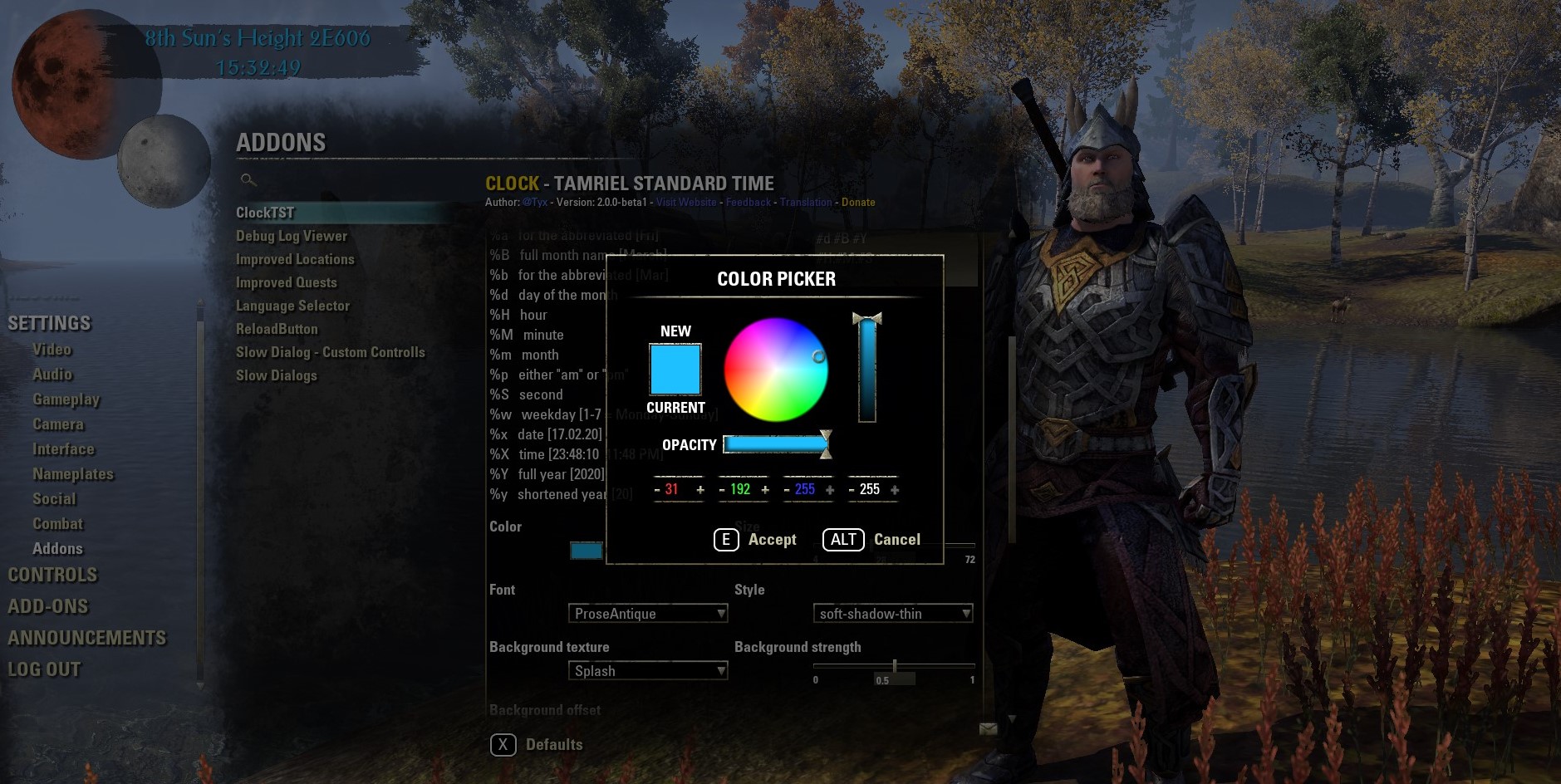 Clock Tamriel Standard Time at The Elder Scrolls Online Nexus UI Addons, Mods and Community