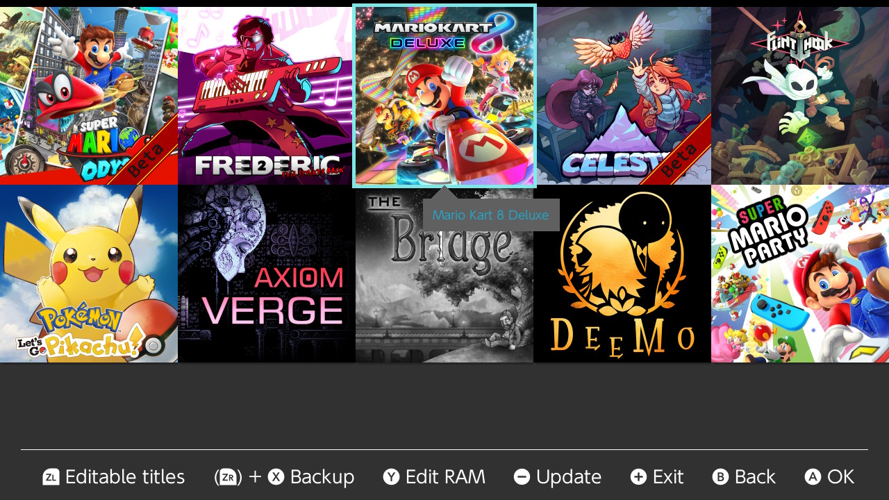 EdiZon A save file editor, cheat manager, cheat engine and save
