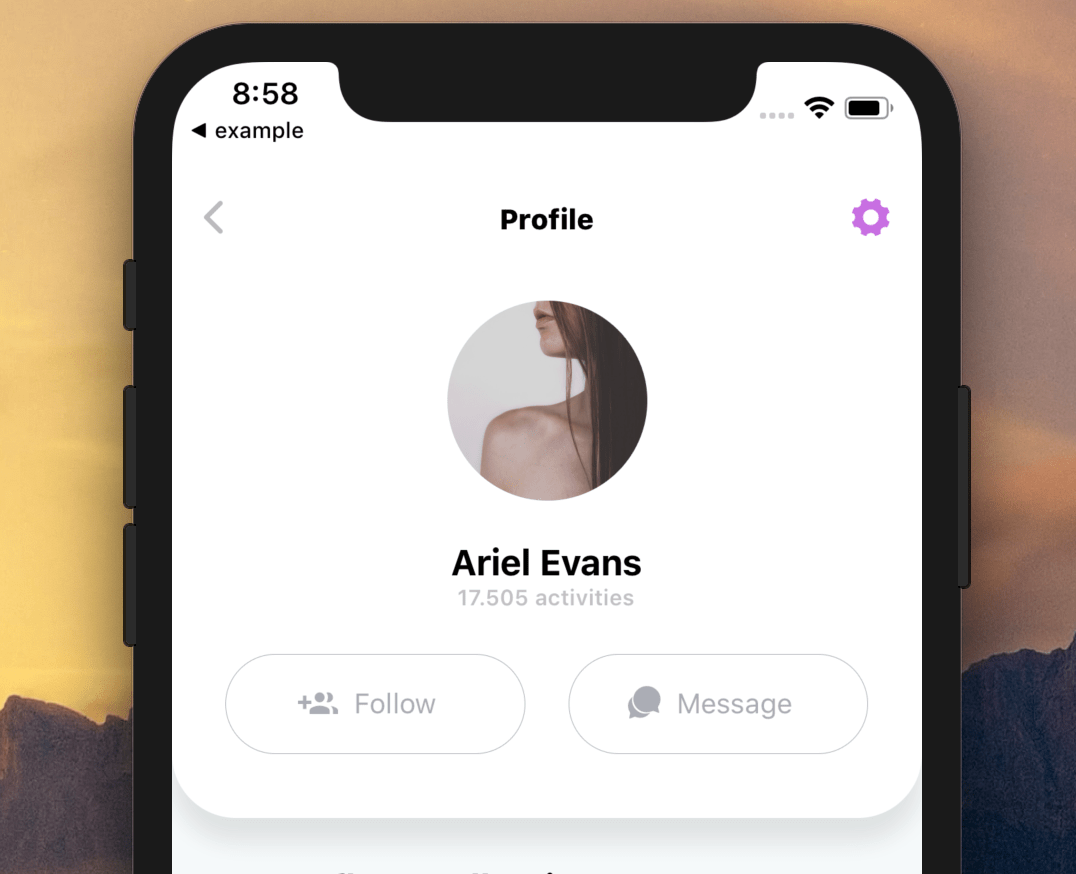 React Native Header View
