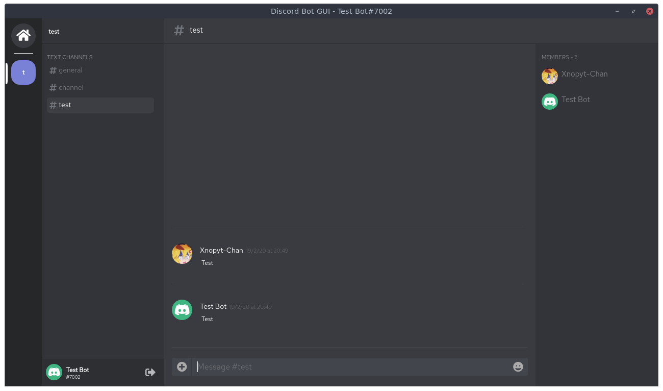 GitHub Xnopyt/discordbotgui A GUI for sending and reciving