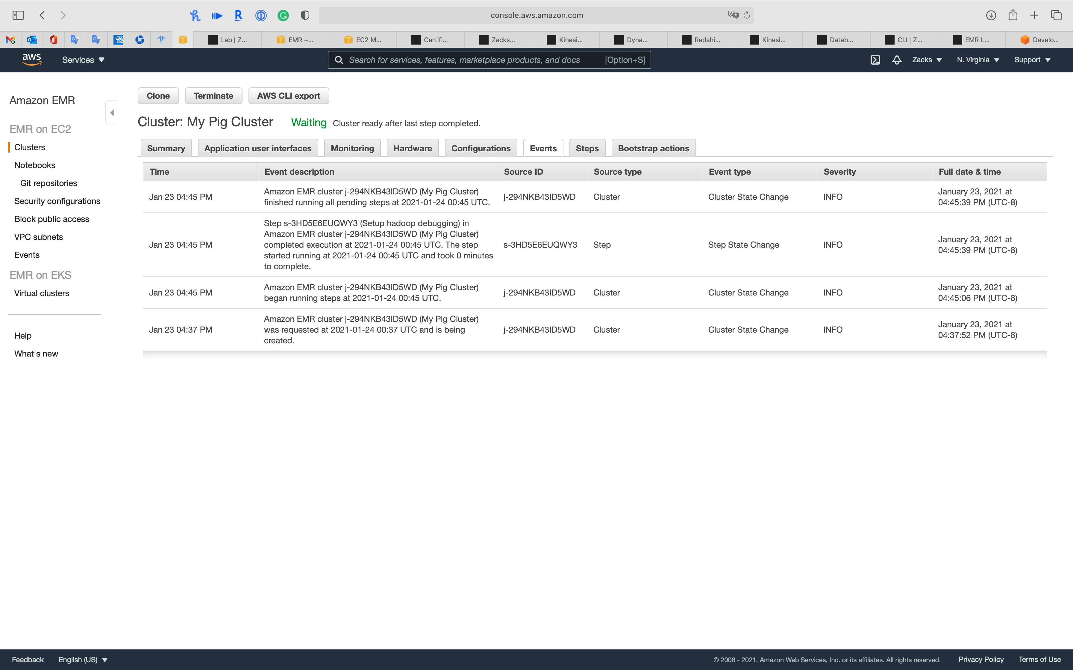 AWS EMR Lab Zacks Blog