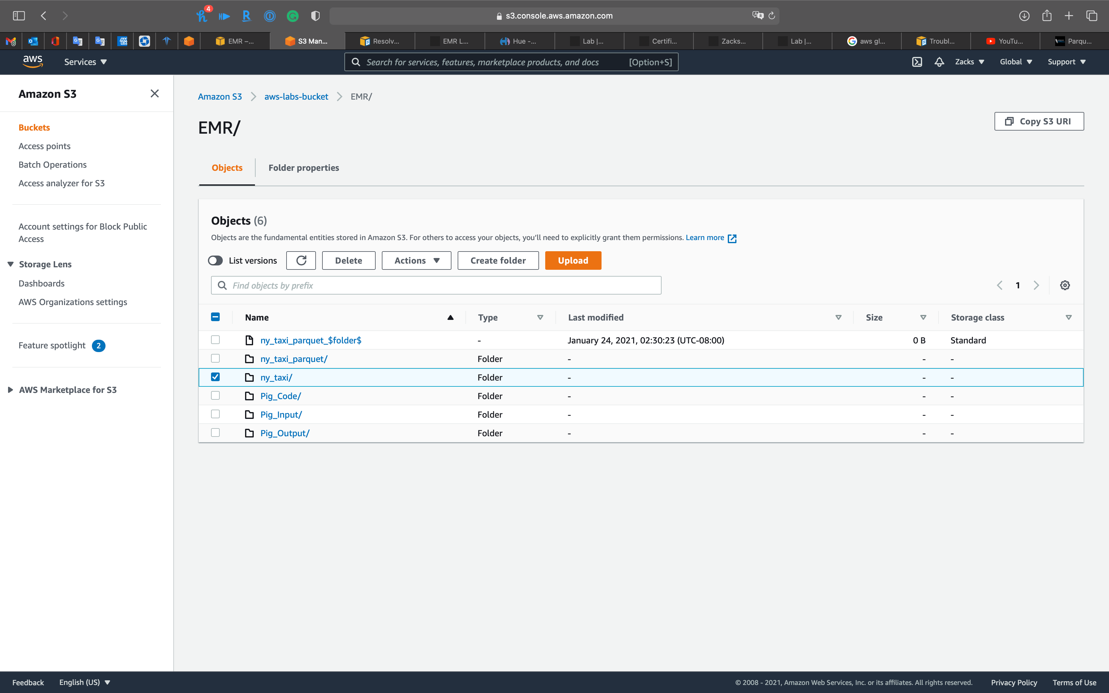 AWS EMR Lab Zacks Blog