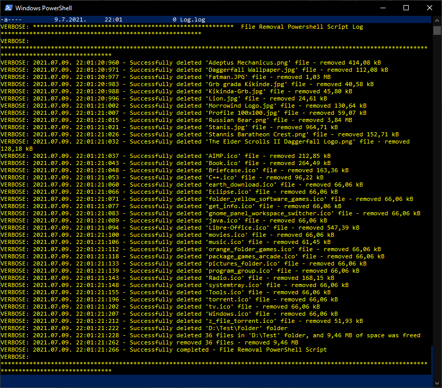 GitHub ZoranJankov/FileRemovalPowerShellScript This script