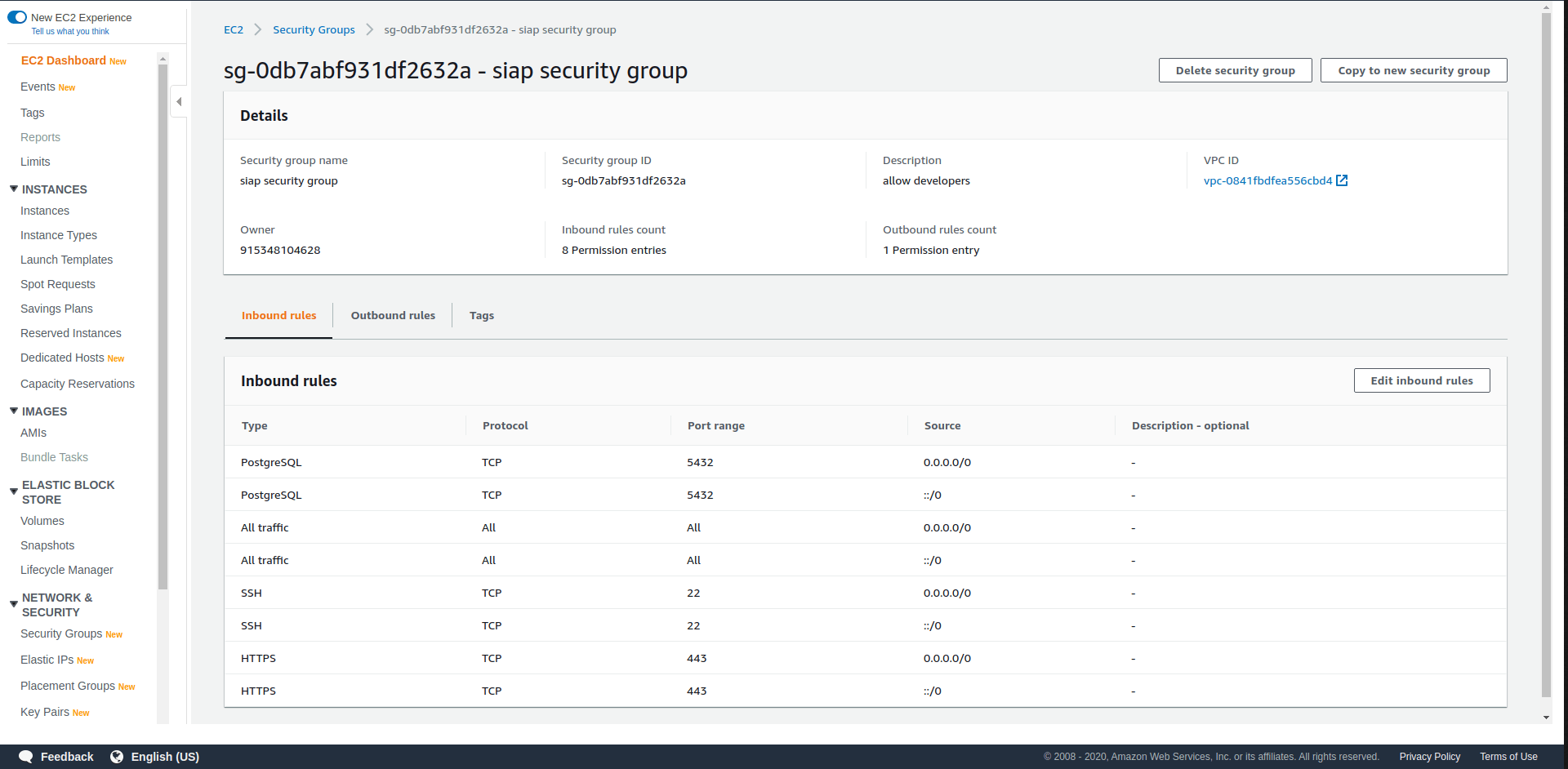 How to create database Amazon RDS Stack Problems