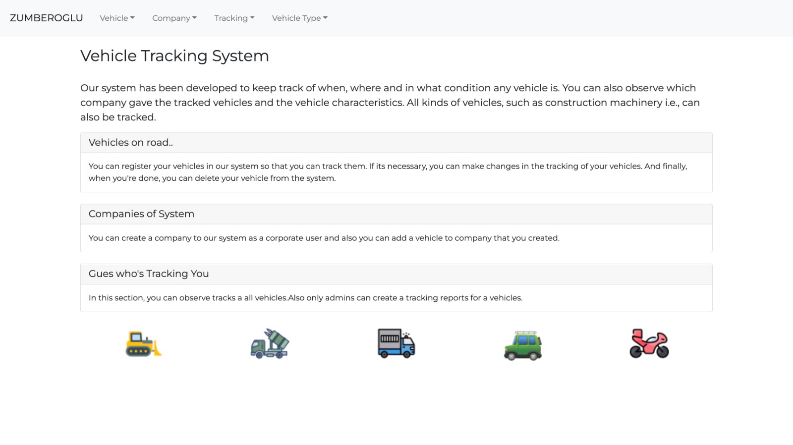 GitHub ahmetzumber/vehicletrackingsystemreact Basic frontend
