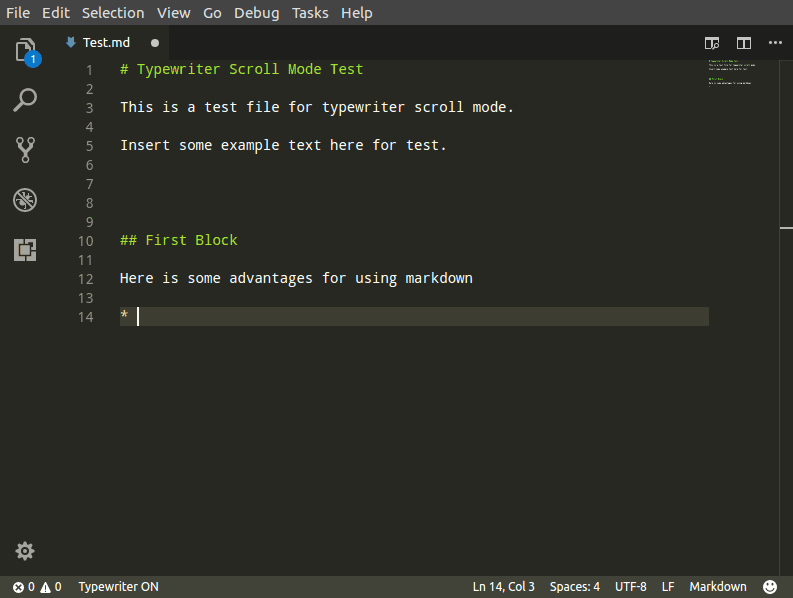 Typewriter Scroll Mode Visual Studio Marketplace