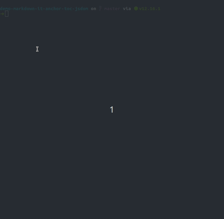 How to create a JSON table of contents with markdownit and markdownit