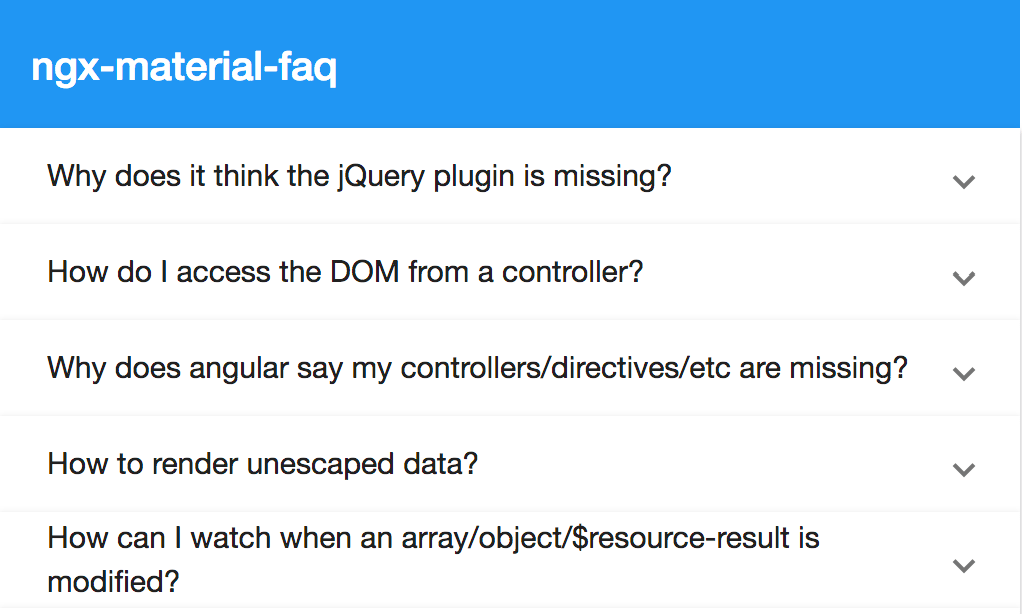 angularmaterialextensions/faq documentation