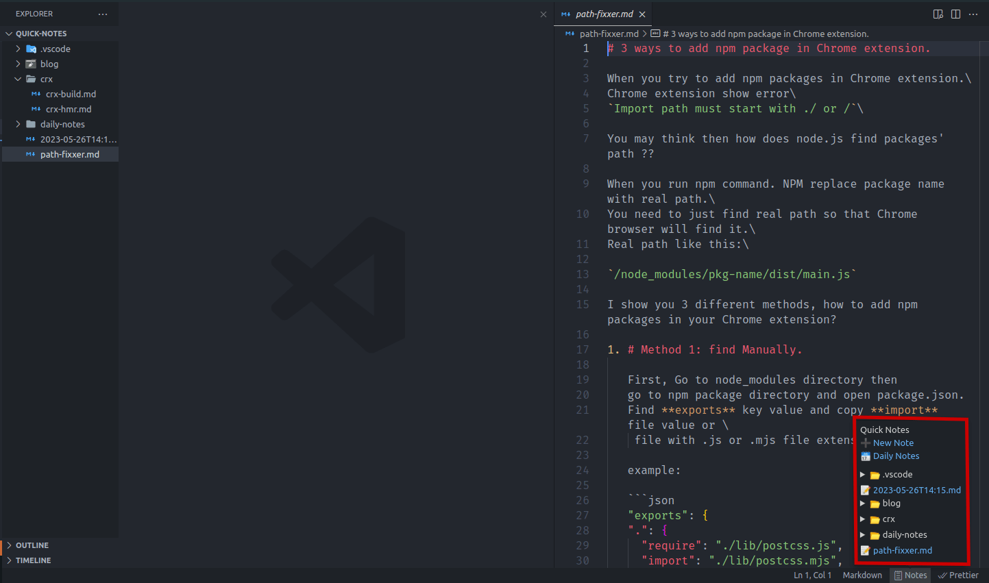 GitHub anilkumarum/quicknotes quick sticky notes vscode sidebar