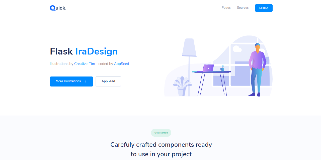 Flask App Illustrations by IraDesign AppSeed
