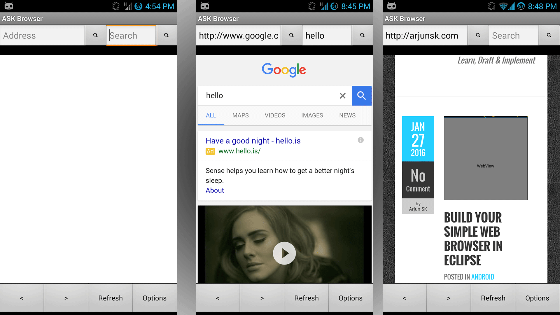 GitHub arjunskarchive/simpleandroidwebbrowser Android  browser