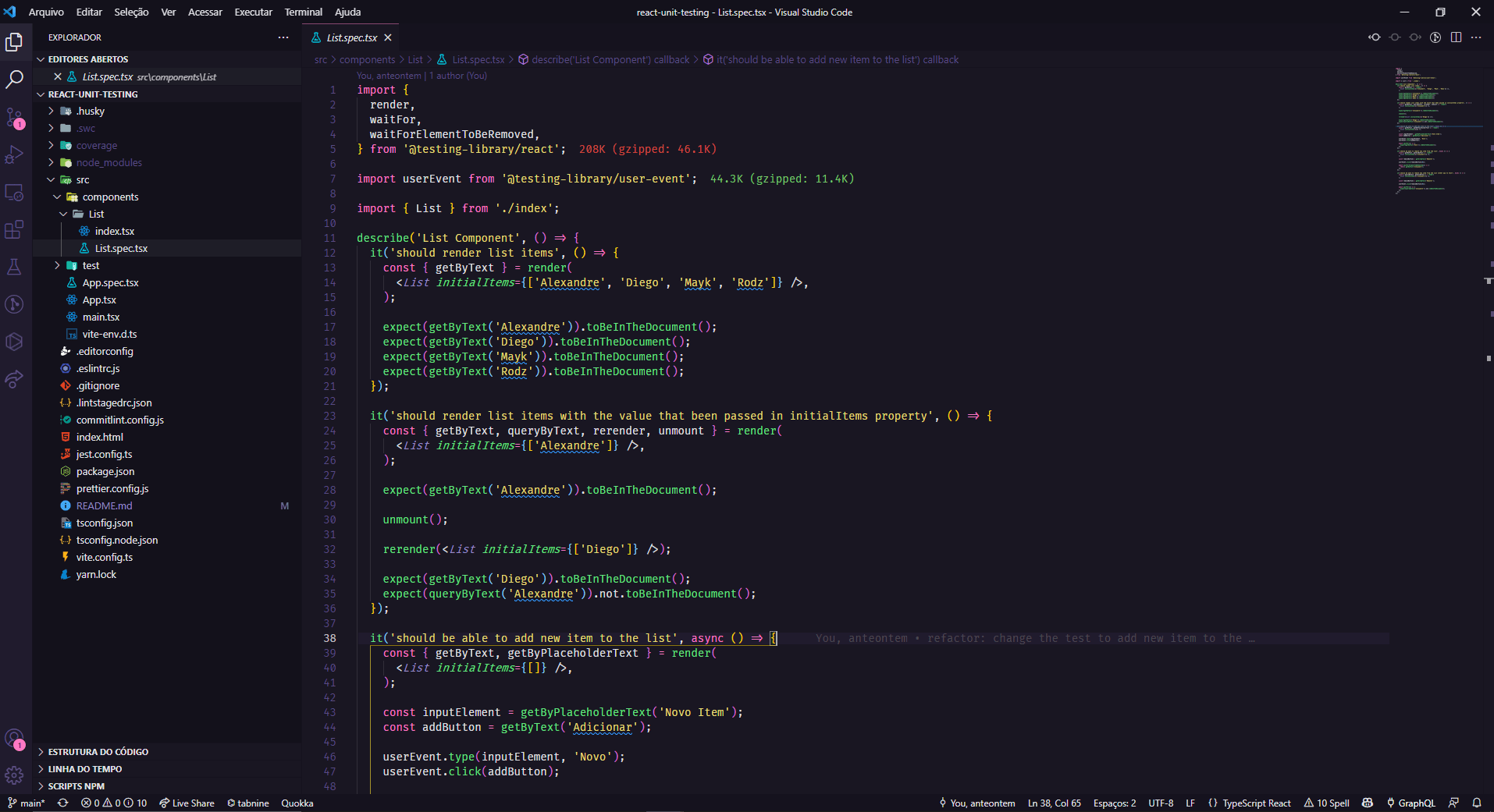 GitHub arrudadev/reactunittesting A simple example of how to build
