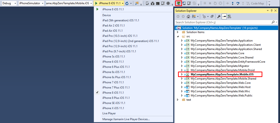 Languages and frameworks: Xamarin JetBrains Rider.