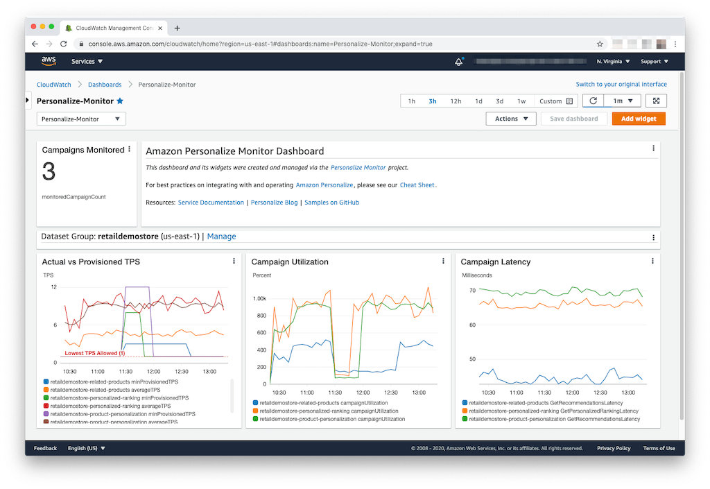 Amazon Personalize Monitor